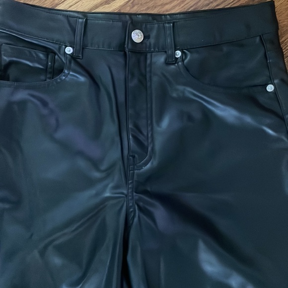 H&M Straight Faux Leather Pants - Picture 5 of 7